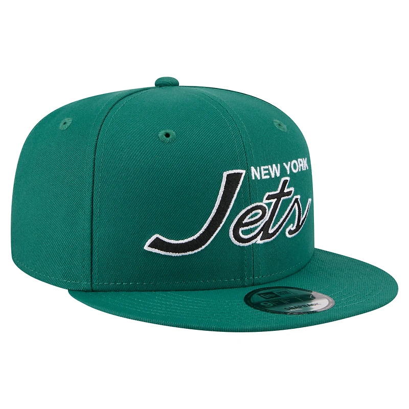 Men's New Era  Green New York Jets Core Team Script 9FIFTY Snapback Hat
