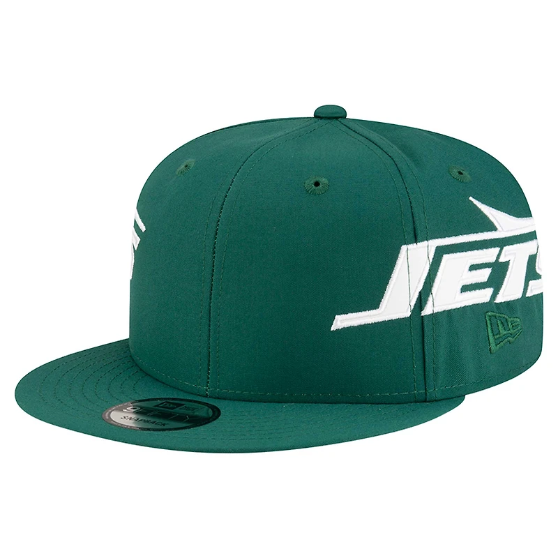 Casquette Snapback 9FIFTY verte New Era pour homme avec logo New York Jets