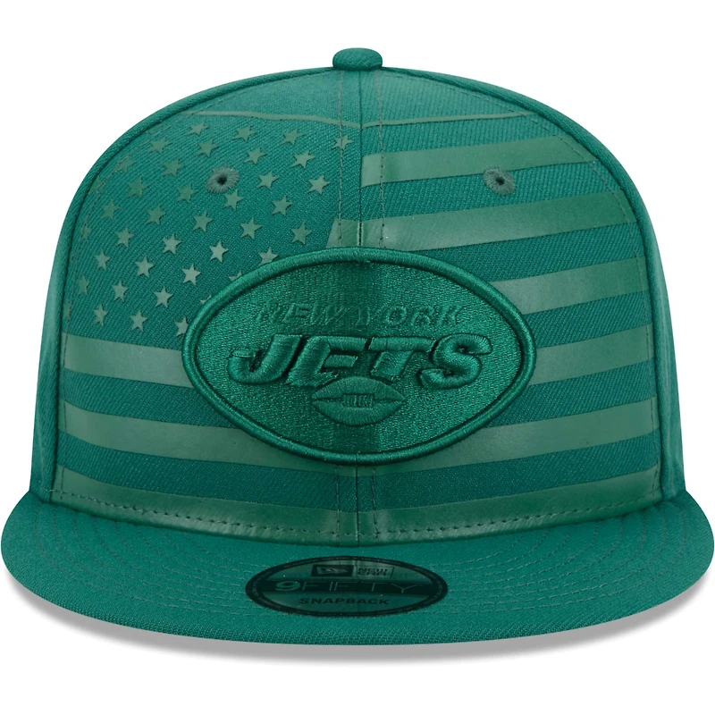 Casquette Snapback 9FIFTY New Era New York Jets Independent pour homme, verte