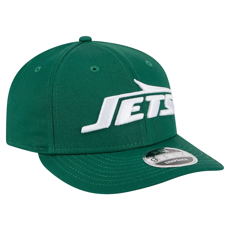 Casquette snapback 9FIFTY basse New Era verte des New York Jets pour homme