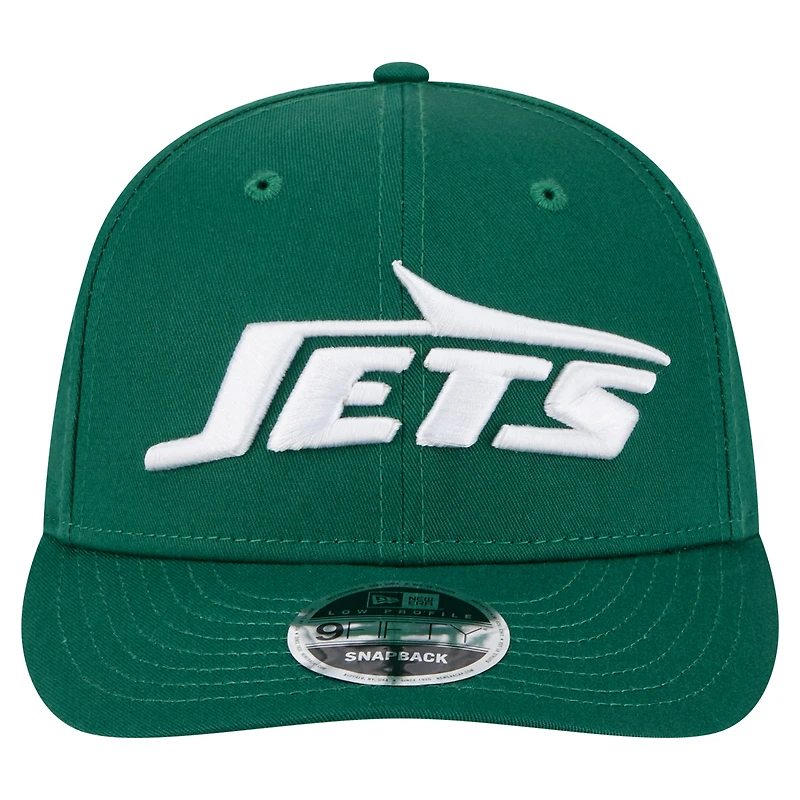 Casquette snapback 9FIFTY basse New Era verte des New York Jets pour homme