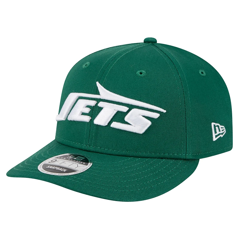 Casquette snapback 9FIFTY basse New Era verte des New York Jets pour homme