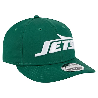 Casquette snapback 9FIFTY basse New Era verte des New York Jets pour homme