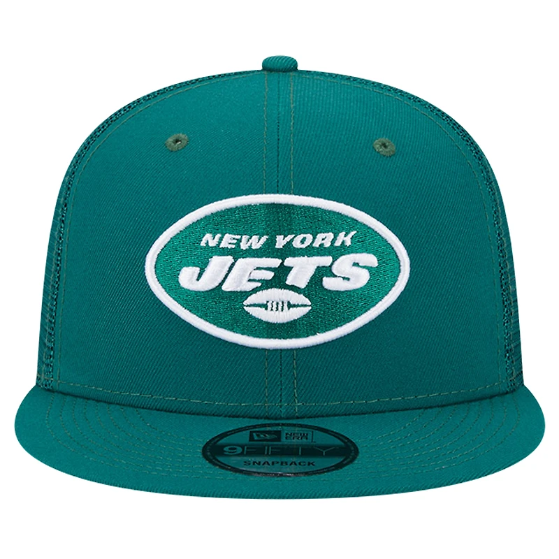 Casquette Snapback 9FIFTY Main Trucker New Era New York Jets pour hommes verte