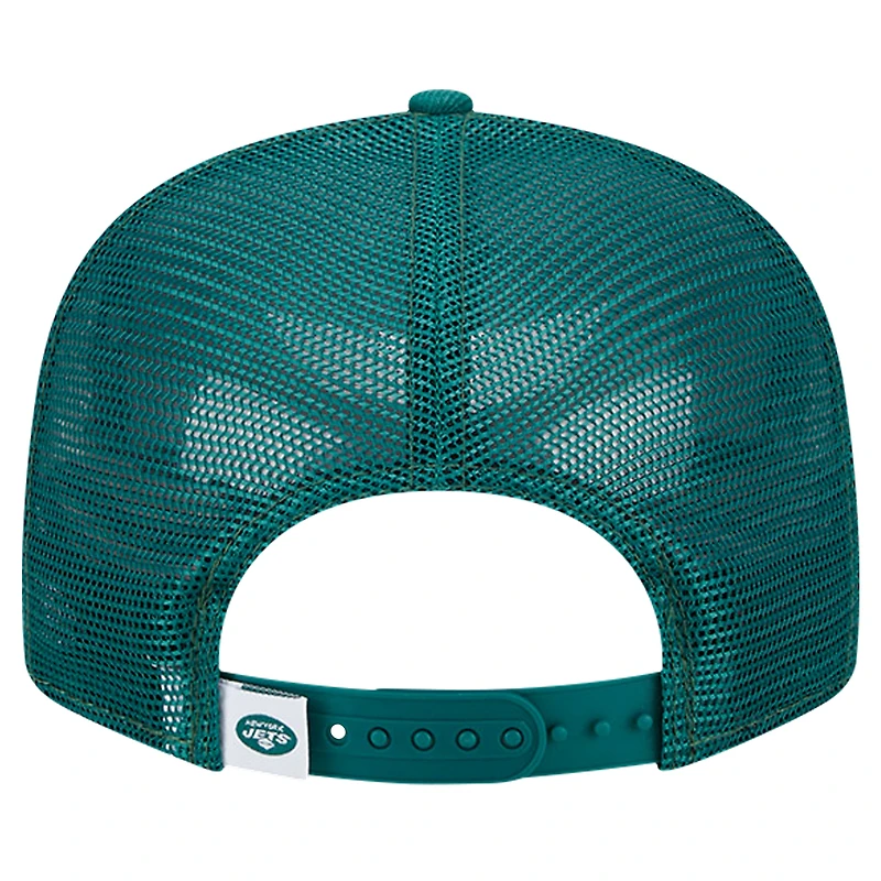 Casquette Snapback 9FIFTY Main Trucker New Era New York Jets pour hommes verte