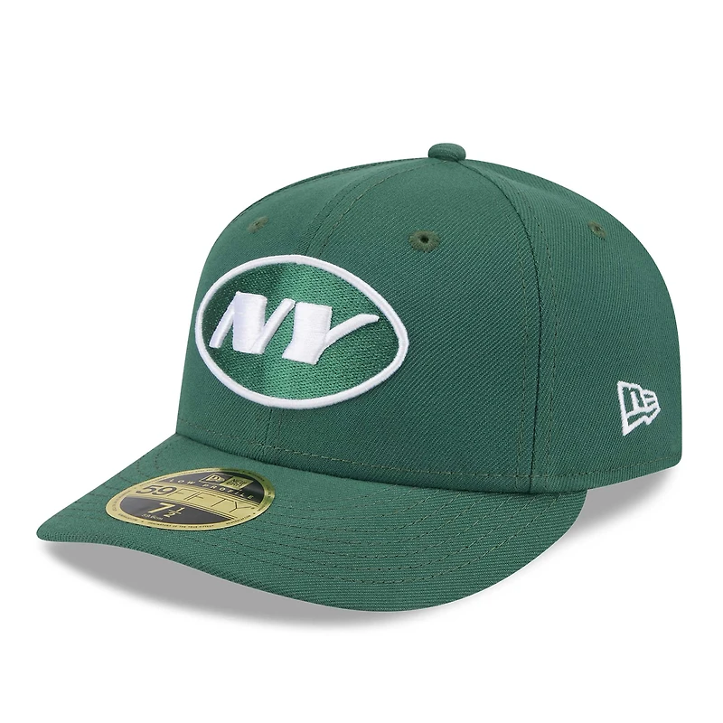 Casquette ajustée 59FIFTY New Era York Jets Omaha Low Profile pour hommes, verte