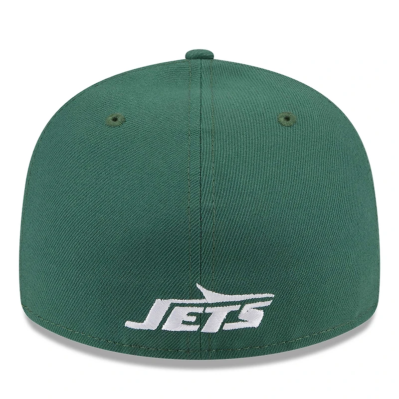 Casquette ajustée 59FIFTY New Era York Jets Omaha Low Profile pour hommes, verte