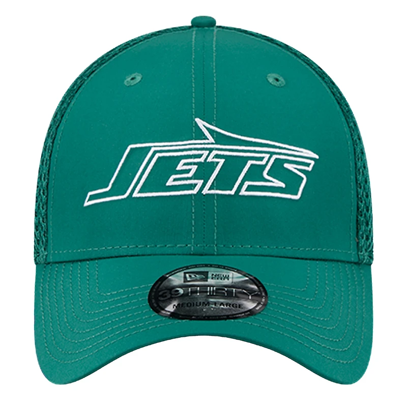 Men's New Era  Green York Jets Outline 39THIRTY Flex Hat
