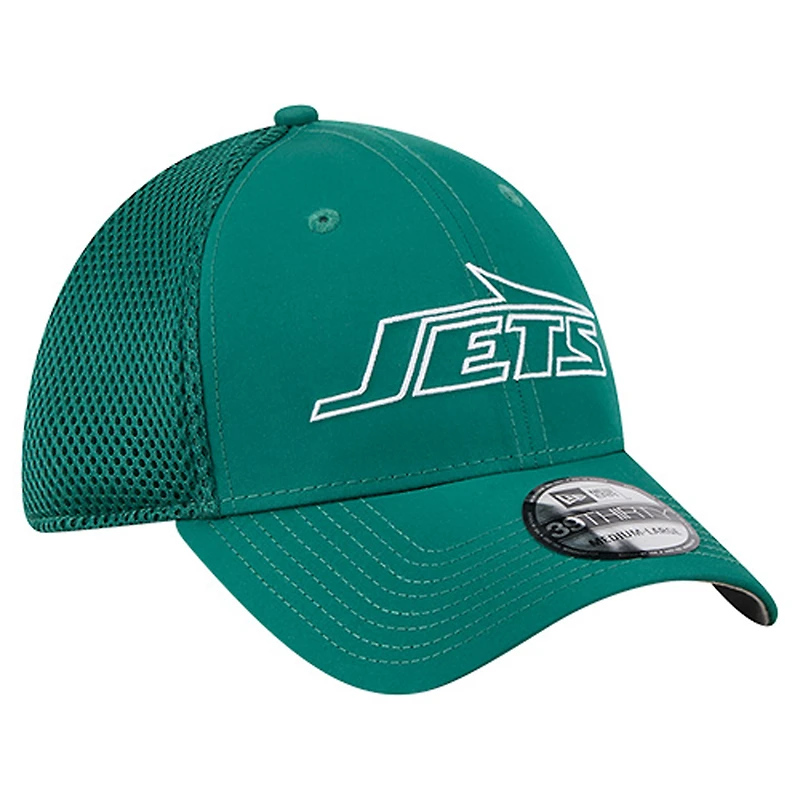 Casquette New Era 39THIRTY Flex verte des York Jets pour homme