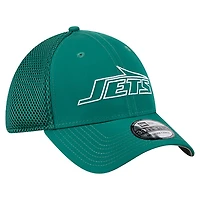 Casquette New Era 39THIRTY Flex verte des York Jets pour homme