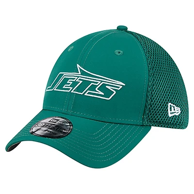 Men's New Era  Green York Jets Outline 39THIRTY Flex Hat