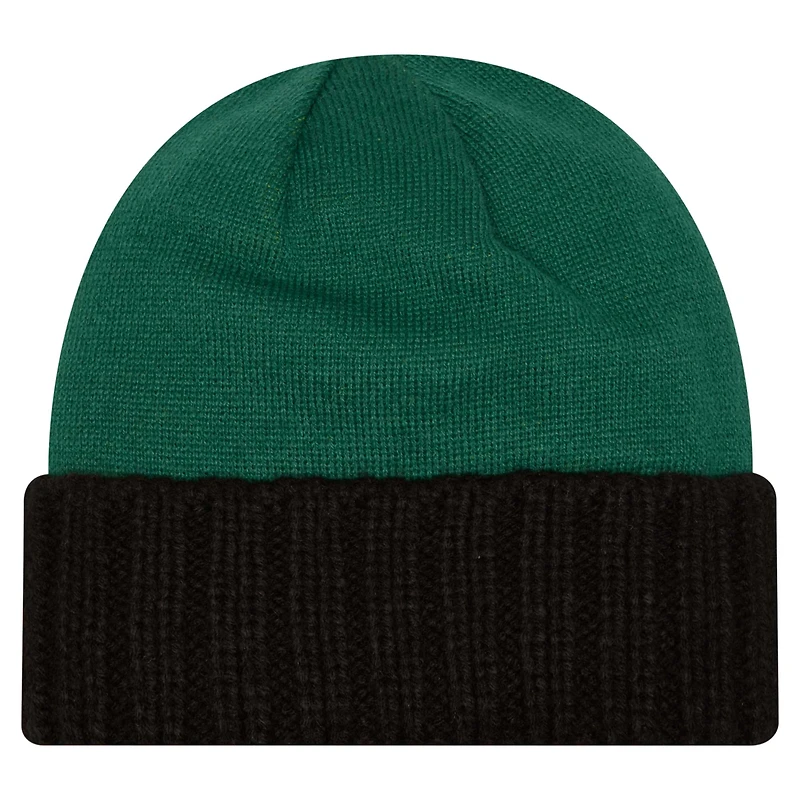 Bonnet en tricot à revers surdimensionné New Era vert New York Jets pour homme