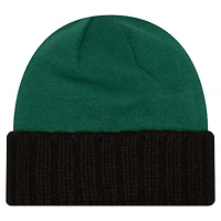 Bonnet en tricot à revers surdimensionné New Era vert New York Jets pour homme