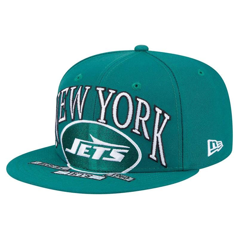 Men's New Era Green York Jets  Oversized 59FIFTY Fitted Hat