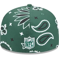 Casquette ajustée 59FIFTY New Era York Jets pour hommes, verte, à motif cachemire