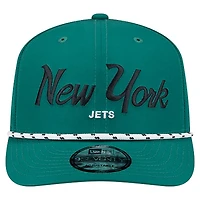 Casquette ajustable New Era verte New York Jets Script 9SEVENTY pour homme