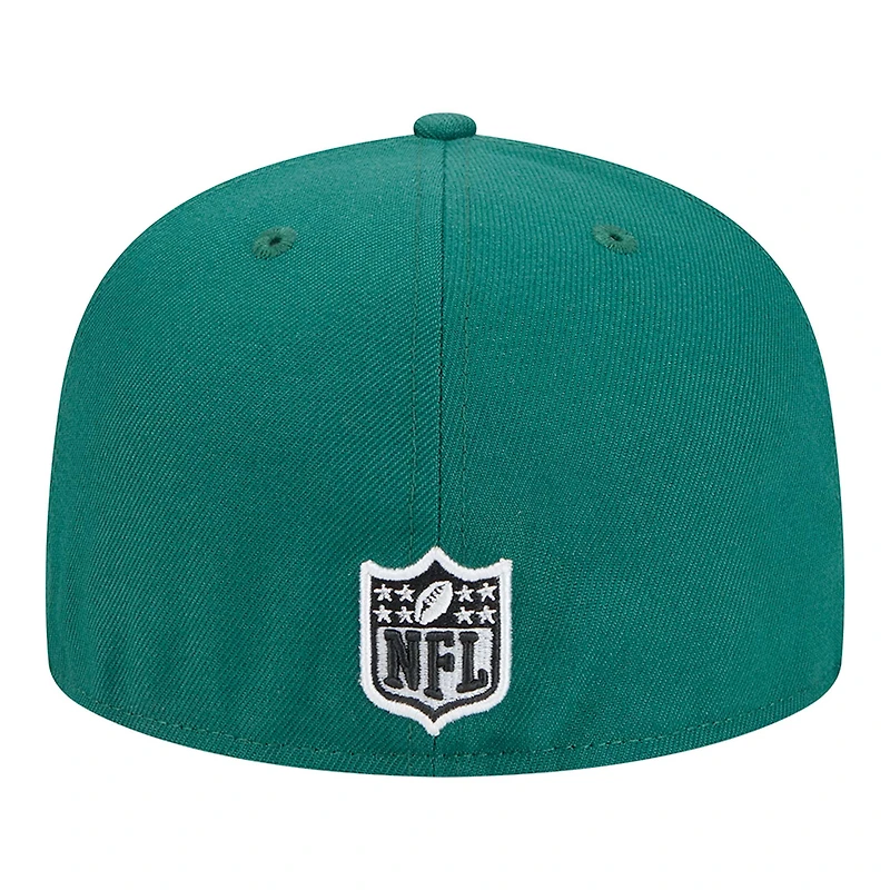 Casquette ajustée New Era 59FIFTY verte avec inscription York Jets pour homme