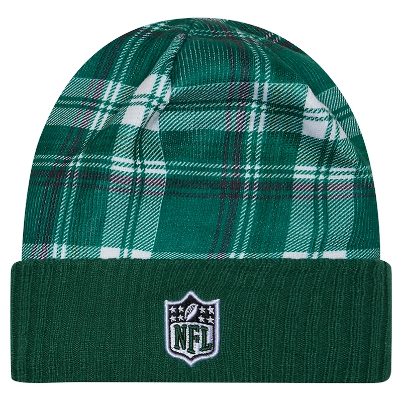 Men's New Era  Green New York Jets Sideline Statement Cuffed Knit Hat