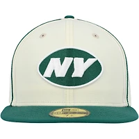 Casquette ajustée verte New Era York Jets Soutache 59FIFTY pour hommes