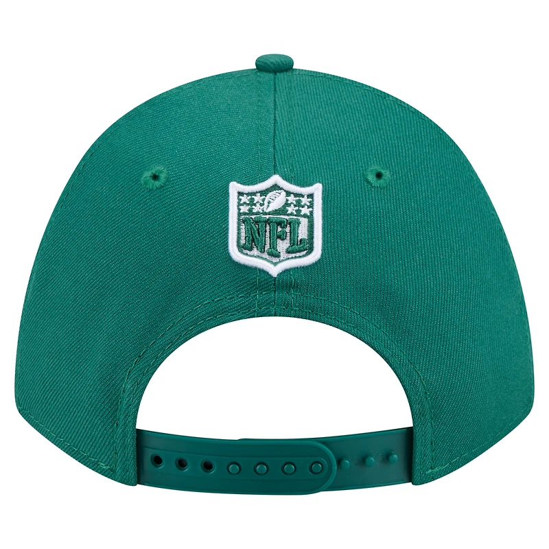 Casquette ajustable New Era 9FORTY M-Crown verte pour homme, collection Team Jets, New York