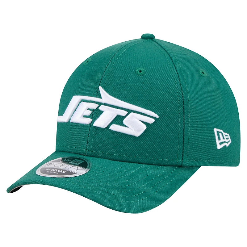 Casquette ajustable New Era 9FORTY M-Crown verte pour homme, collection Team Jets, New York