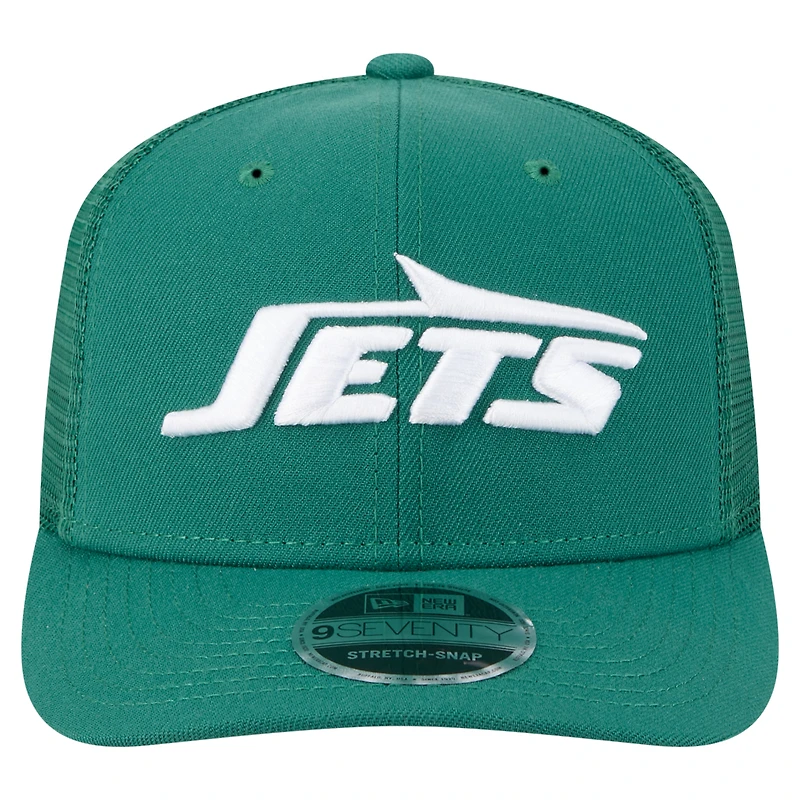 Casquette ajustable extensible à boutons-pression New Era verte New York Jets Team Collection 9SEVENTY pour homme