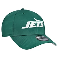 Casquette extensible New Era 39THIRTY verte à motif camouflage ton sur des York Jets pour homme