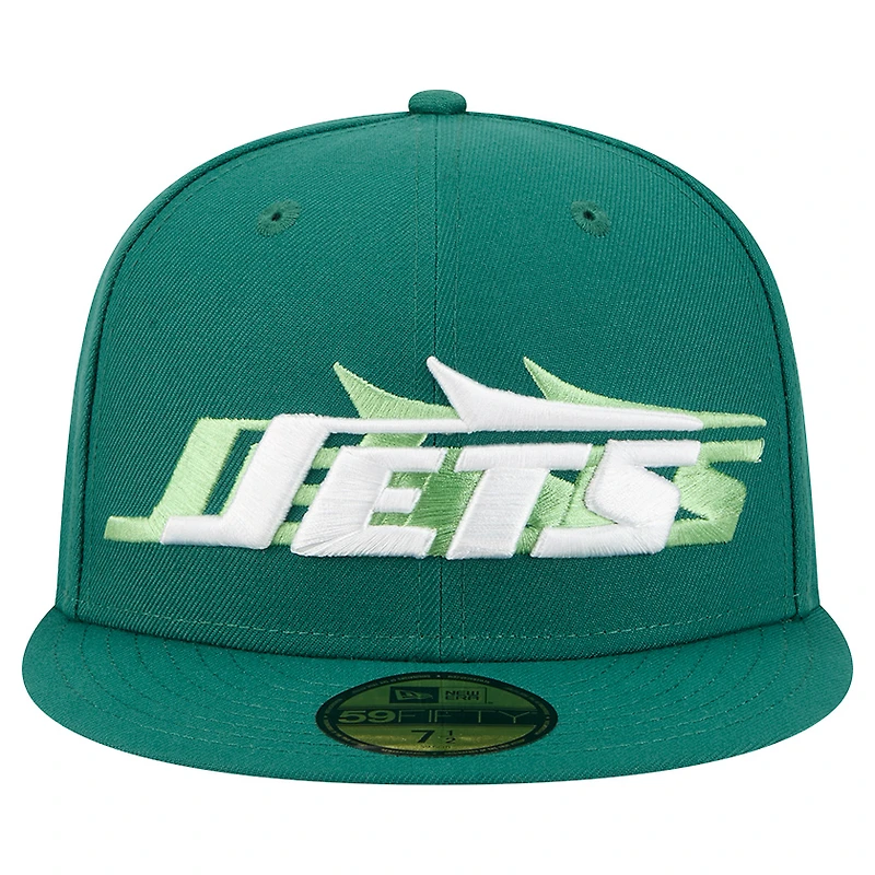 Casquette ajustée New Era 59FIFTY verte des York Jets pour homme