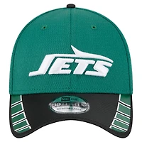 Casquette New Era 39THIRTY Flex verte à visière York Jets pour homme