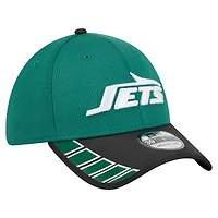 Casquette New Era 39THIRTY Flex verte à visière York Jets pour homme