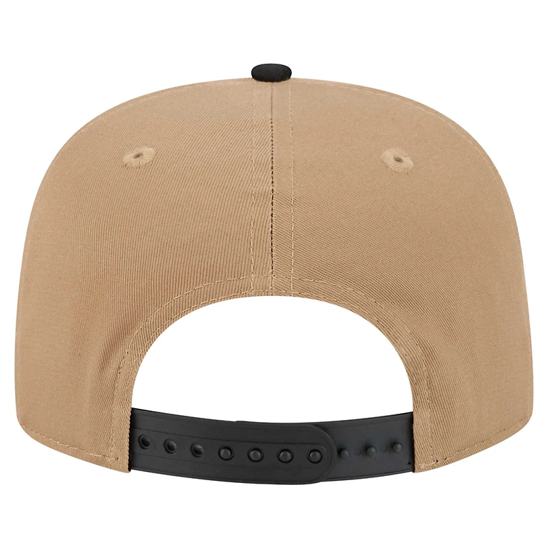 Casquette à visière snapback New Era kaki/noir pour homme des New York Jets Desert Golfer