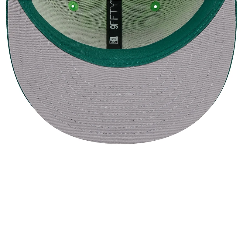 Men's New Era Light Green New York Jets Leafy 9FIFTY Snapback Hat