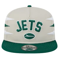 Casquette de golf athlétique à visière snapback New Era Stone/Green New York Jets pour homme