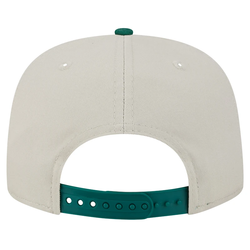 Casquette de golf athlétique à visière snapback New Era Stone/Green New York Jets pour homme