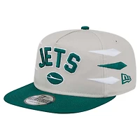 Casquette de golf athlétique à visière snapback New Era Stone/Green New York Jets pour homme