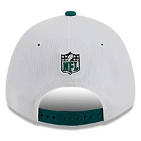Men's New Era  White/Green New York Jets 2023 Sideline 9FORTY Adjustable Hat