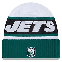 Bonnet en tricot à revers Tech New York Jets 2023 Sideline Tech de New Era pour homme