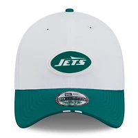 Men's New Era  White/Green York Jets 2025 NFL Training Camp 39THIRTY Flex Hat