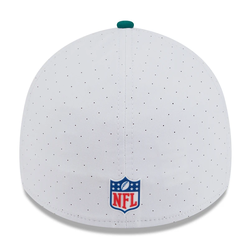 Men's New Era  White/Green York Jets 2025 NFL Training Camp 39THIRTY Flex Hat