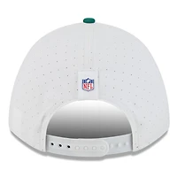 Men's New Era  White/Green New York Jets 2025 NFL Training Camp A-Frame 9FORTY Adjustable Hat
