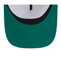 Casquette ajustable New Era 9FORTY pour homme, blanche/verte, du camp d'entraînement NFL 2025 des New York Jets