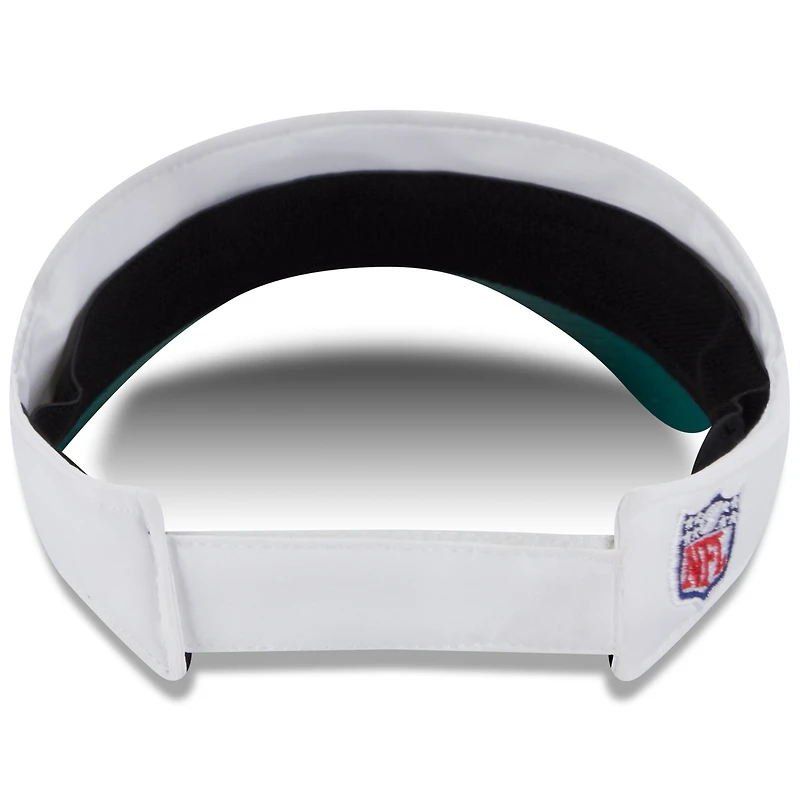 Visière ajustable New Era blanche/verte pour homme, camp d'entraînement NFL 2025 des New York Jets