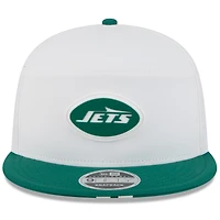 Men's New Era  White/Green New York Jets 2025 NFL Training Camp Split Panel 9FIFTY Snapback Hat