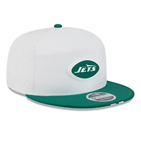 Men's New Era  White/Green New York Jets 2025 NFL Training Camp Split Panel 9FIFTY Snapback Hat