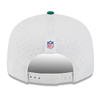 Men's New Era  White/Green New York Jets 2025 NFL Training Camp Split Panel 9FIFTY Snapback Hat