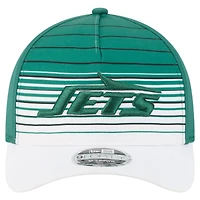 Casquette ajustable New Era New York Jets Adventure Gradient 9FORTY M-Crown A-Frame pour homme, blanche/verte