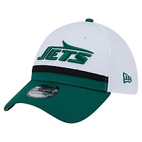 Casquette New Era 39THIRTY Flex blanche/verte pour homme des York Jets Dashmark Rays