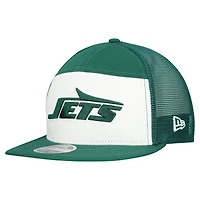 Casquette snapback New Era 9FIFTY pour homme, blanche et verte, à panneaux séparés, des New York Jets