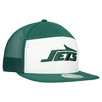 Casquette snapback New Era 9FIFTY pour homme, blanche et verte, à panneaux séparés, des New York Jets