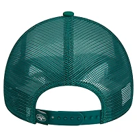 Casquette réglable New Era New York Jets Stacked A-Frame Trucker 9FORTY pour hommes, blanc/vert